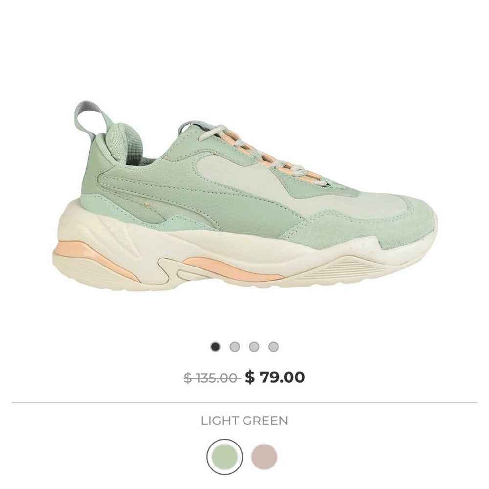 Puma Thunder Nature Trainers - Suede Mint Green